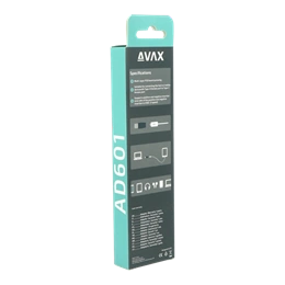 Avax AD601 CONNECT+ USB-A - Type-C átalakító (USB-A x1, Type-C x1, gyors adatátvitel, fekete)