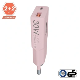 Avax CH641P Nano Slim fali töltő USB-C+USB-A aljzat (30w, gan, pd3.0, qc3.0, ultravékony, rózsaszín)