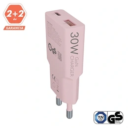 Avax CH641P Nano Slim fali töltő USB-C+USB-A aljzat (30w, gan, pd3.0, qc3.0, ultravékony, rózsaszín)