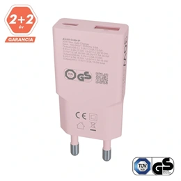 Avax CH641P Nano Slim fali töltő USB-C+USB-A aljzat (30w, gan, pd3.0, qc3.0, ultravékony, rózsaszín)