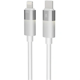Avax GLOWY CB315 töltő- és adatkábel (2 m, 27W, USB-C - Lightning, puha szilikon, LED világítás, Battery Protection, gyo