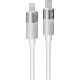 Avax GLOWY CB315 töltő- és adatkábel (2 m, 27W, USB-C - Lightning, puha szilikon, LED világítás, Battery Protection, gyo