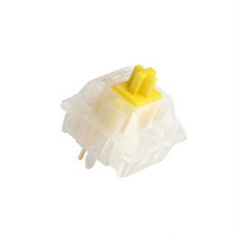 Avax Gateron Milky Yellow kapcsoló (lineáris, 50±15 gf, előút 2,0±0,6 mm, teljes út 4,0 mm, gyárilag előolajozott, 35 db