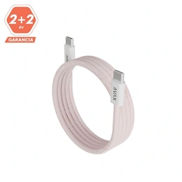 Avax Magnety CB610P gyorstöltő kábel (USB-C - USB-C, 100W, fonott, mágneses, 1 m, rózsaszín)
