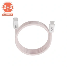 Avax Magnety CB610P gyorstöltő kábel (USB-C - USB-C, 100W, fonott, mágneses, 1 m, rózsaszín)