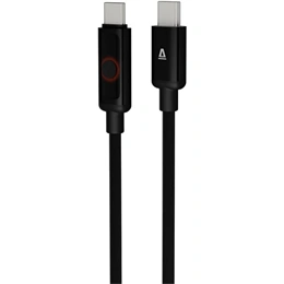 Avax Pulsey USB-C adatkábel (USB-C - USB-C, 60W, fonott, töltésvédelem, 1 m, szürke)