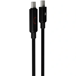 Avax Pulsey USB-C adatkábel (USB-C - USB-C, 60W, fonott, töltésvédelem, 1 m, szürke)