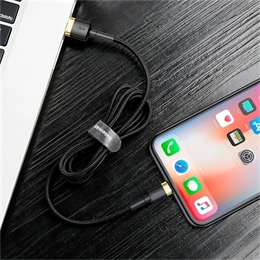 Baseus Cafule töltő adatkábel (1 m, USB Type-A – iPhone, 2,4 A, 480 Mbps, fekete, arany)