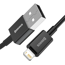 Baseus Superior USB Type-A – iPhone gyorstöltő adatkábel (1 m, 2,4 A, 480 Mbps, fekete)