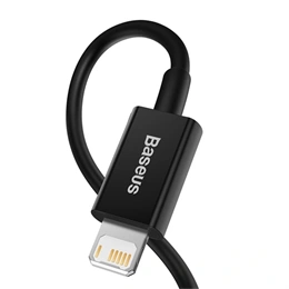 Baseus Superior USB Type-A – iPhone gyorstöltő adatkábel (1 m, 2,4 A, 480 Mbps, fekete)