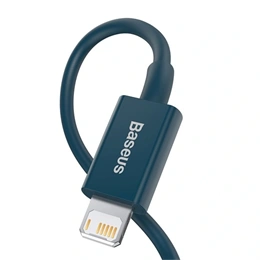 Baseus Superior USB Type-A – iPhone töltő- és adatkábel (2,4 A, 480 Mbps, 1 m, kék)