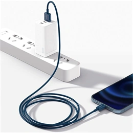 Baseus Superior USB Type-A – iPhone töltő- és adatkábel (2,4 A, 480 Mbps, 1 m, kék)