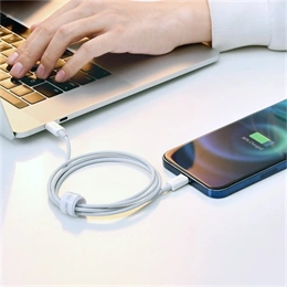 Baseus Superior USB Type-C – Lightning adatkábel (20 W, PD 2.0, 480 Mbps, 1 m, fehér)