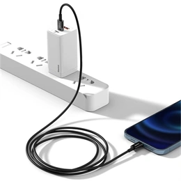 Baseus Superior gyorstöltős adatkábel (USB Type-C - Lightning, 1 m, 20 W, PD 2.0, 480 Mbps, fekete)