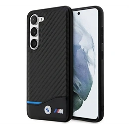 CG Mobile BMW Leather Carbon műanyag telefonvédő (karbon minta, prémium, fekete)