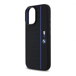 CG Mobile BMW Silicone Hexagon Blue Lines szilikon telefonvédő (műanyag hátlap, kameravédő, magsafe, fekete)