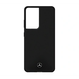 CG Mobile Mercedes-Benz szilikon telefonvédő (mikrofiber plüss belső, matt, kameravédő, fekete)