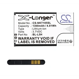 Cameron Sino akku 1300mah li-ion (3,7V, Nokia BL-L5H kompatibilis, fekete)