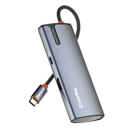 ColorWay CW-HUB01 USB-C 5 az 1-ben dokkoló (HDMI 4K 30Hz, USB-C PD 100W, 3x USB A 3.0, sötétszürke)