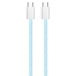 Colorway USB-C adat- és töltőkábel (C dugó / C dugó, PD 60W, 1 m, fonott nejlon, kék)