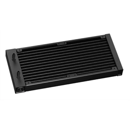 DeepCool Mystique 240 folyadékhűtés (240 mm radiátor, 2x120 mm ventilátor, 2150 rpm, max 36,49 dBA, LED, fekete)