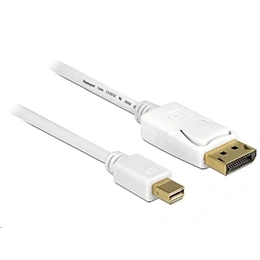 Delock Displayport mini -> Displayport M/M videó jelkábel (5 m, fehér, aranyozott csatlakozó)