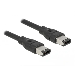 Delock FireWire 6/6 adatkábel (IEEE-1394, M/M, 0,5 m, fekete)