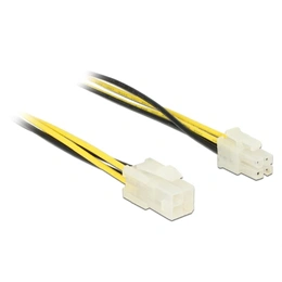 Delock P4 tápkábel hosszabbító (30 cm, 18 AWG, 12 V, 4 érintkezős P4 dugó > P4 hüvely)