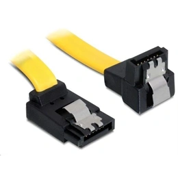 Delock SATA 3 F/F adatkábel (0,2 m, egyenes/derékszögű, sárga)