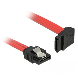 Delock SATA 3 adatkábel (0,2 m, F/F, egyenes/90°, piros)