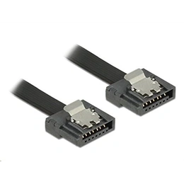 Delock SATA 3 adatkábel (0,5 m, F/F, flexi, fekete)