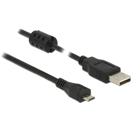 Delock USB-A 2.0 - micro USB-B 2.0 adatkábel (3 m, fekete)