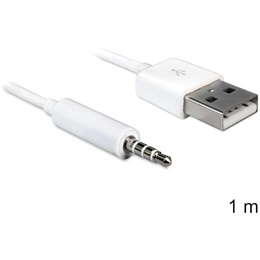 Delock USB-A > 3,5 mm jack 4 pin átalakító kábel 1 m (fehér)