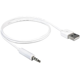 Delock USB-A > 3,5 mm jack 4 pin átalakító kábel 1 m (fehér)