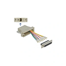 Delock adapter (D-Sub 25 pin - RJ45, F/F, szürke)