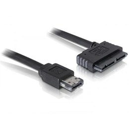 Delock eSATAp - Micro SATA adatkábel (16 pin, F/F, 1 m, fekete)