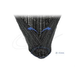 Delock fonott kábelharisnya (önzáródó, 2 m x 9 mm, újrahasználható, vágható, fekete)