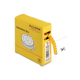 Delock kábeljelző doboz No. 9 (500 db, műanyag, 4-5 mm, sárga)