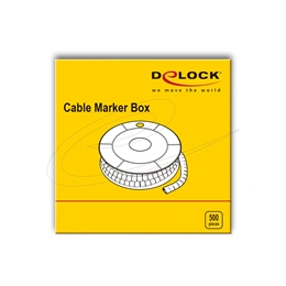 Delock kábeljelző doboz No. 9 (500 db, műanyag, 4-5 mm, sárga)