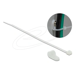 Delock összekapcsoló pánt készlet (fehér, 12,7 mm, 300 x 4,8 mm, csavaros rögzítés, hőálló, tartós, kábelekkel)