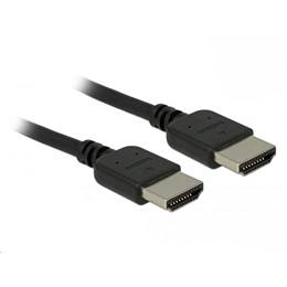 Delock prémium HDMI 2.0 M/M video kábel (2 m, aranyozott csatlakozó, 34 AWG, fekete)