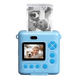 Denver KPC-1363BU digitális gyerekkamera + hőnyomtatás (2" LCD, 2 MP CMOS, interpolálva 20 MP, 1080p, MicroSD max 128 GB