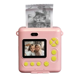 Denver KPC-1363RO digitális gyerekkamera (rózsaszín, 20 MP, 1080p, 2" LCD, MicroSD max. 128 GB, 1200 mAh, hőnyomtatás)