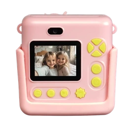 Denver KPC-1363RO digitális gyerekkamera (rózsaszín, 20 MP, 1080p, 2" LCD, MicroSD max. 128 GB, 1200 mAh, hőnyomtatás)