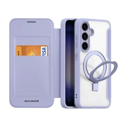 Dux Ducis Skin X Pro álló tok (oldalra nyíló, kitámasztó, RFID, bőr hatás, magsafe, lila)