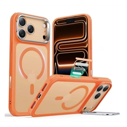 ESR Classic Hybrid szilikon telefonvédő (ütésállóság, légpárnás sarok, kitámasztó, magsafe, narancssárga)