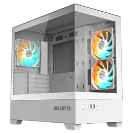 Gigabyte C201PI (midi torony, mini-ITX/mATX, tápegység nélkül, üvegfalú, fehér)