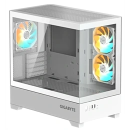 Gigabyte C201PI (midi torony, mini-ITX/mATX, tápegység nélkül, üvegfalú, fehér)