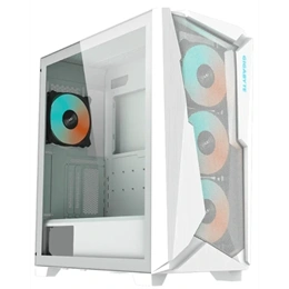 Gigabyte C301GW (midi torony, ATX, üvegfalú, tápegység nélkül, fehér)