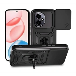 Gigapack Defender szilikon telefonvédő (ütésállóság, tartógyűrű, kameravédő, fekete)